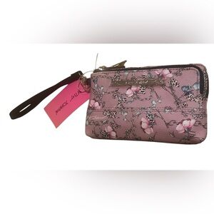 Betsey Johnson Pink Floral Wristlet